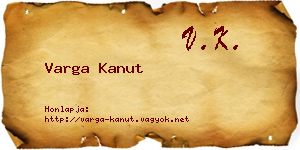 Varga Kanut névjegykártya